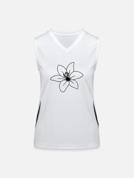 blume2_lilie_uea_1fb - Women's Functional Contrast Tank Top - white/black