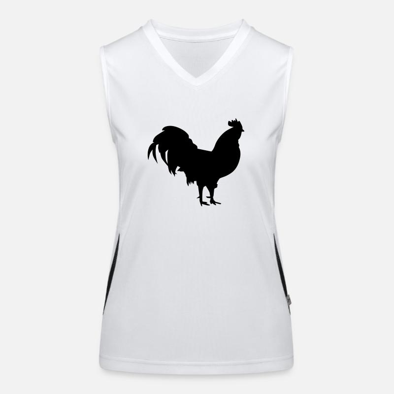 Hahn Funktionelles Kontrast-Tank Top für Frauen