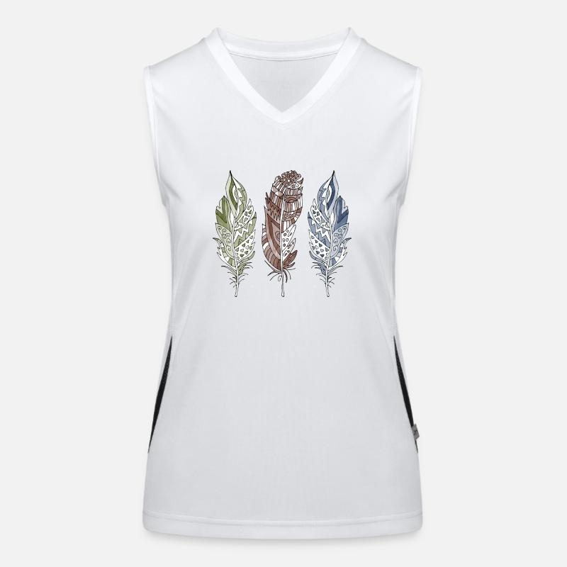 Feder Funktionelles Kontrast-Tank Top für Frauen