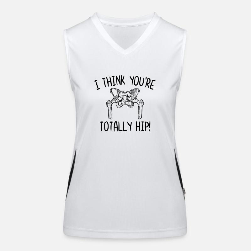 Ich denke, du bist total hip Funktionelles Kontrast-Tank Top für Frauen