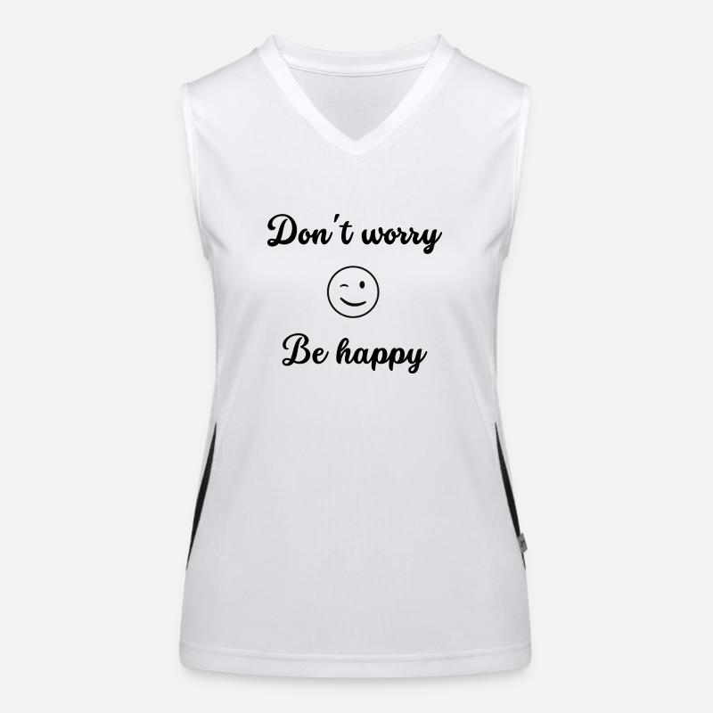 Don't worry be happy Débardeur respirant contrasté Femme