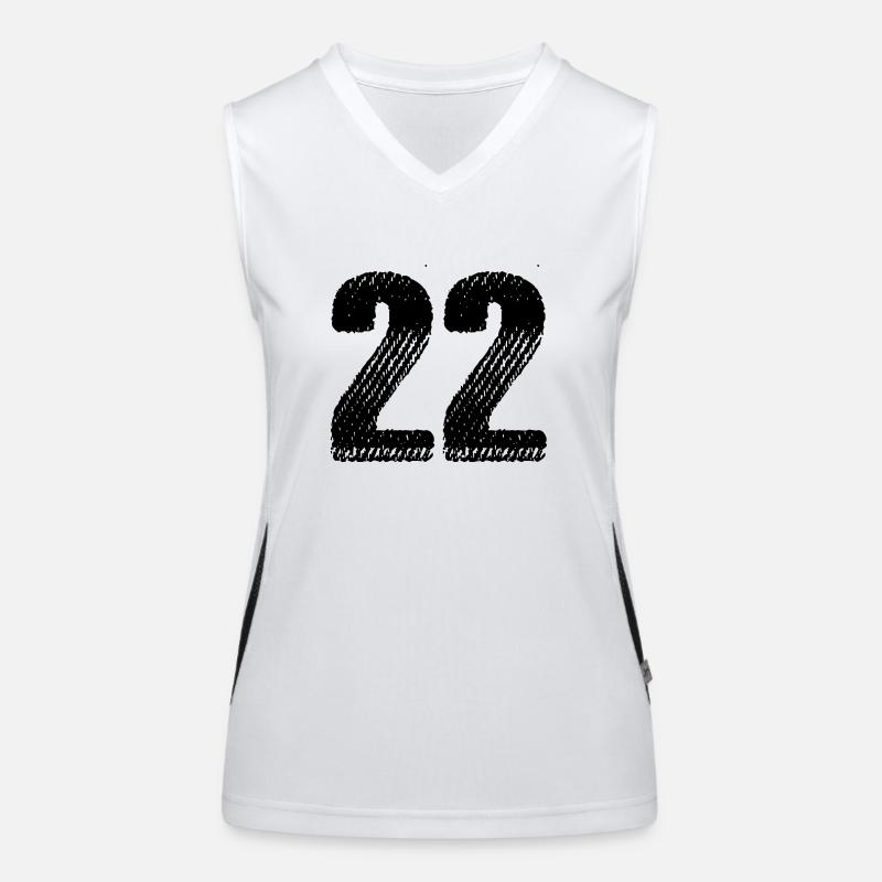 Maillot à 22 numéros Débardeur respirant contrasté Femme