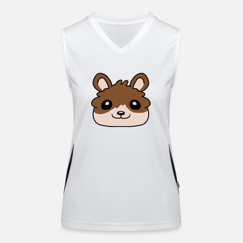 Tête petit cher hamster Débardeur respirant contrasté Femme