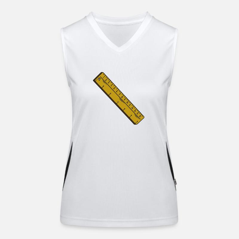 Ruler from elementary school. Women's Functional Contrast Tank Top