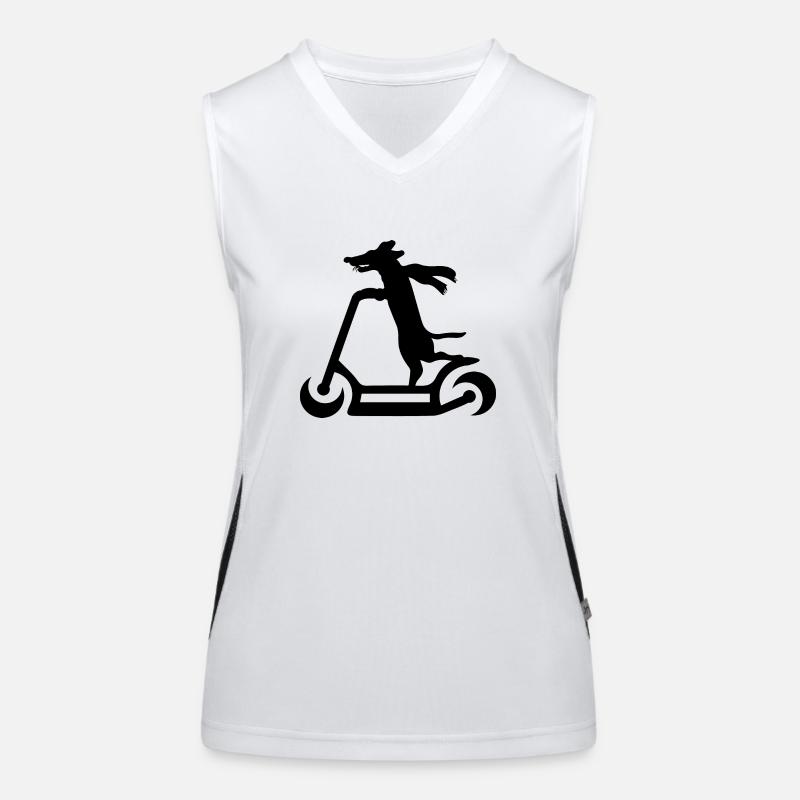 E-Scooter Scooter Débardeur respirant contrasté Femme
