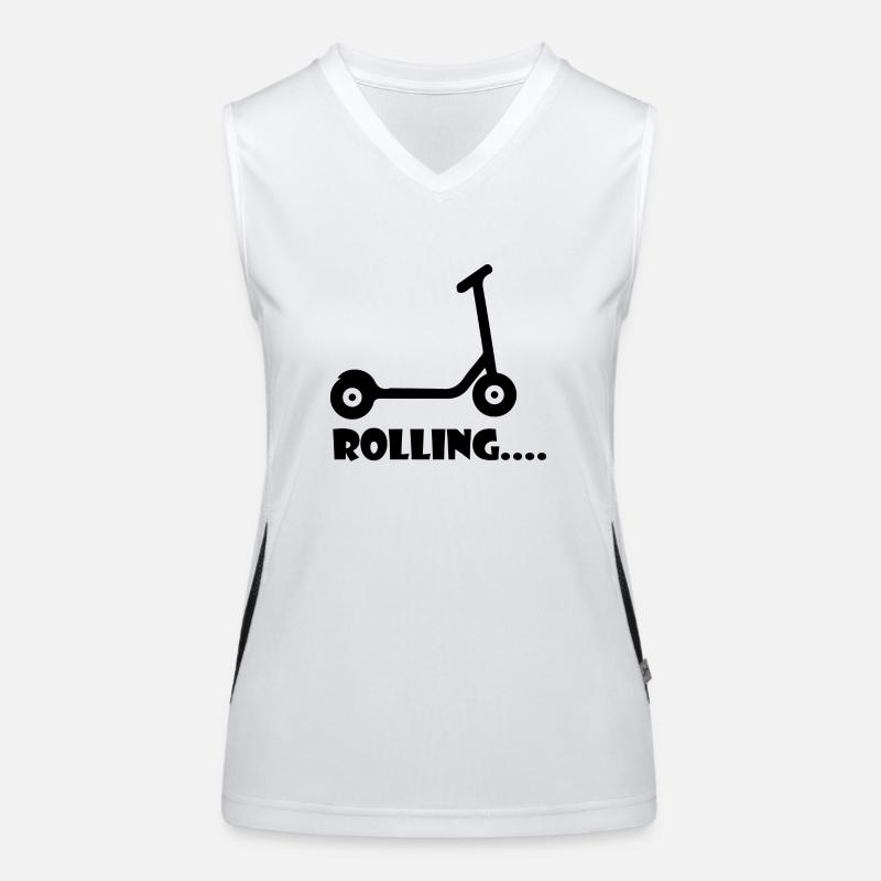 E-Scooter Roller Scooter Funktionelles Kontrast-Tank Top für Frauen