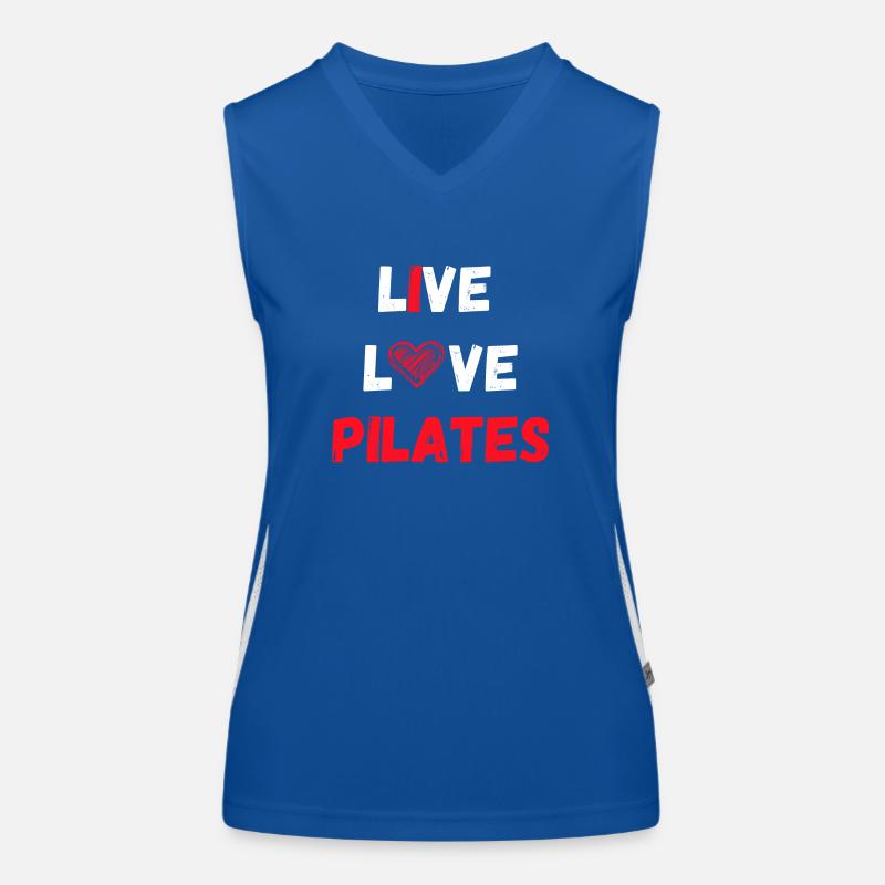 ICH LIEBE PILATES Funktionelles Kontrast-Tank Top für Frauen