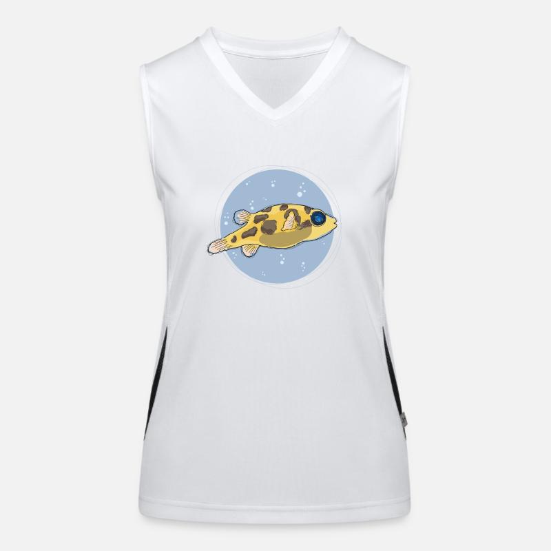 Pea Puffer ,puffer, kugelfisch Funktionelles Kontrast-Tank Top für Frauen