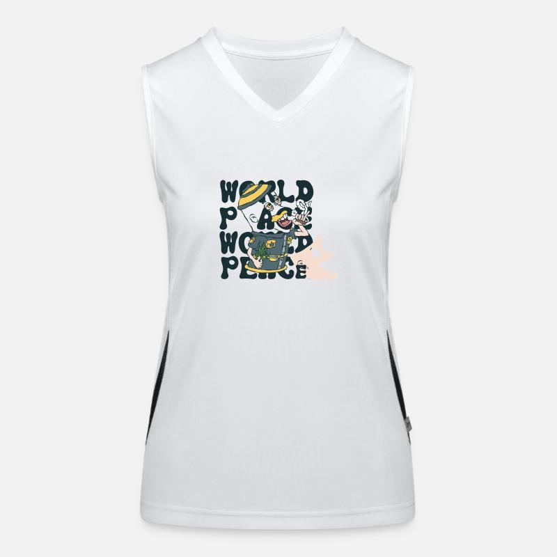 420 Weltfriedens-Rollpolizei Funktionelles Kontrast-Tank Top für Frauen