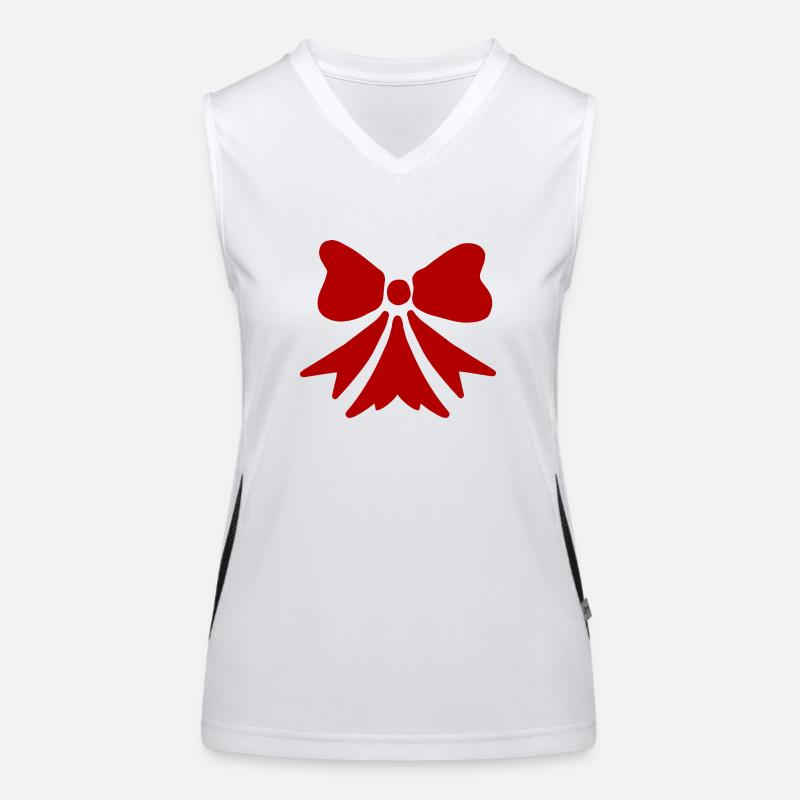 Cute Christmas Bow Tie Women's Functional Contrast Tank Top