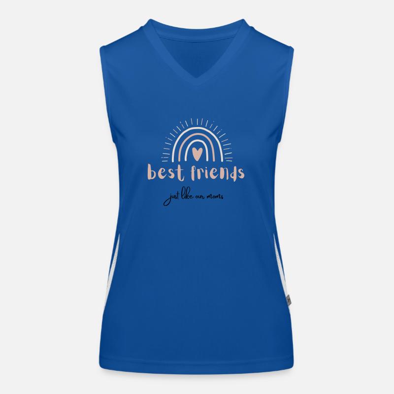 best friends - just like our moms Funktionelles Kontrast-Tank Top für Frauen