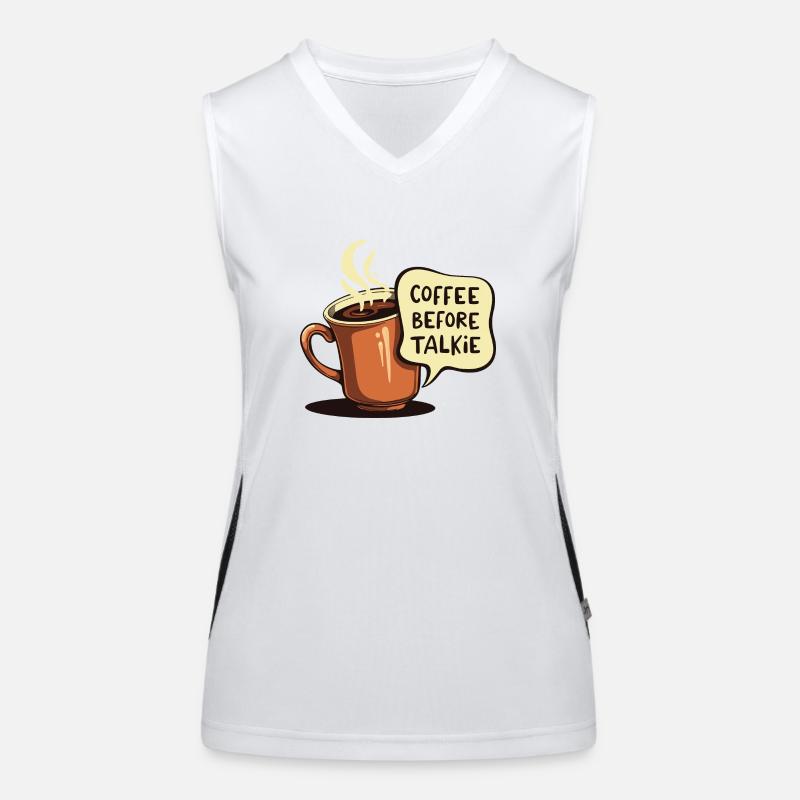 COFFEE BEFORE TALKIE Women's Functional Contrast Tank Top