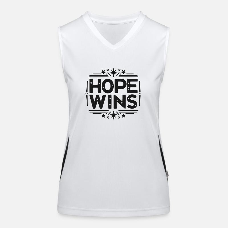 Die Hoffnung gewinnt Funktionelles Kontrast-Tank Top für Frauen