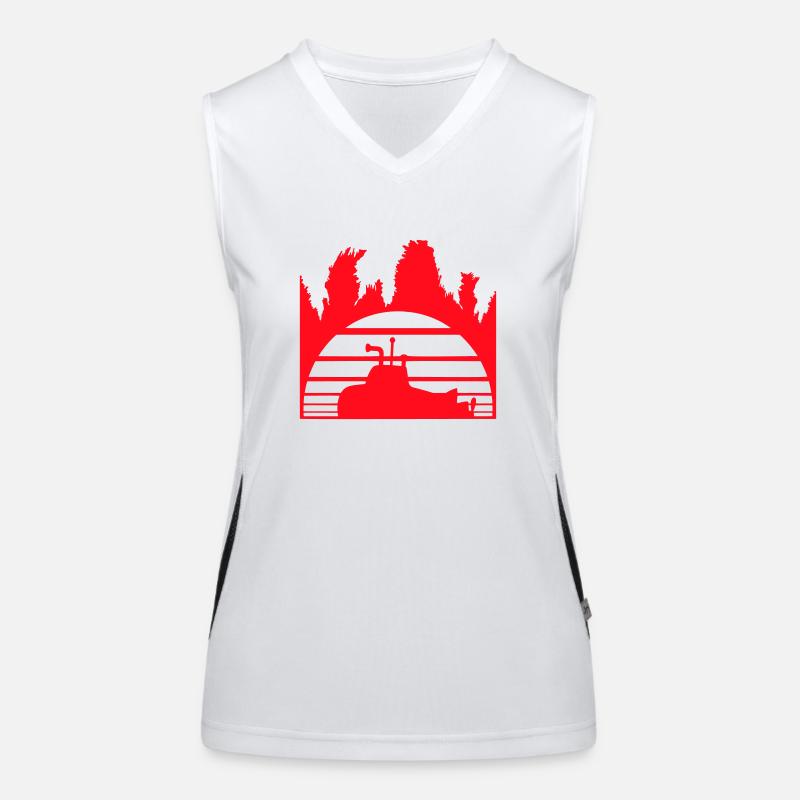 U-Boot Taucht Unterwasser Unterseeboot Wasser Boot Funktionelles Kontrast-Tank Top für Frauen