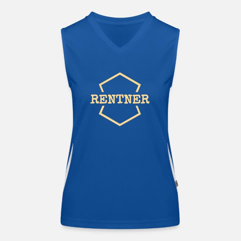 Rentner als Arbeit Funktionelles Kontrast-Tank Top für Frauen