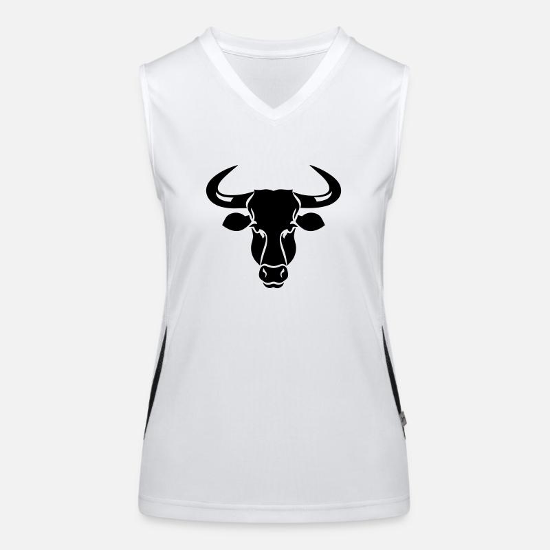 Stier Funktionelles Kontrast-Tank Top für Frauen