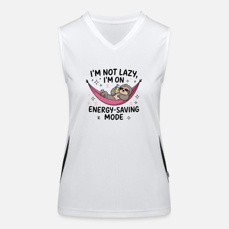 Lazy Sloth Energieeinsparung Funktionelles Kontrast-Tank Top für Frauen