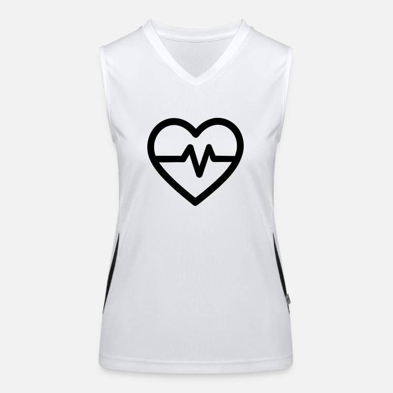 Herzschlag Funktionelles Kontrast-Tank Top für Frauen