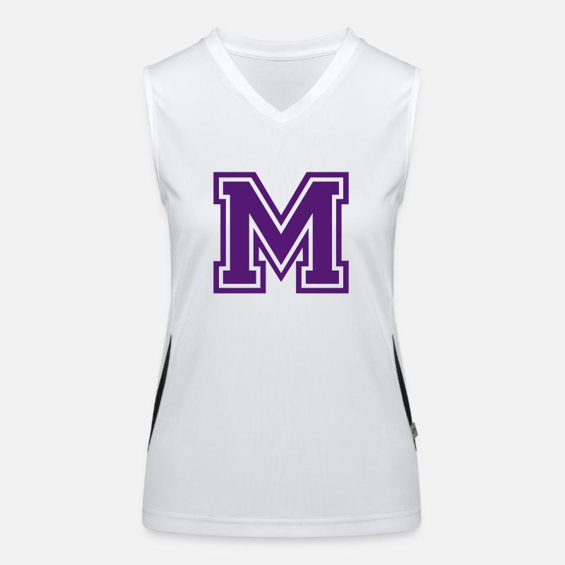 Buchstabe M Funktionelles Kontrast-Tank Top für Frauen