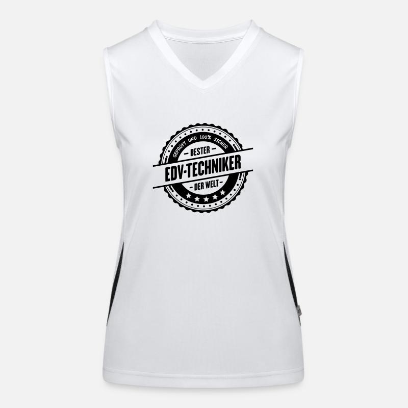 Bester EDV-Techniker Funktionelles Kontrast-Tank Top für Frauen