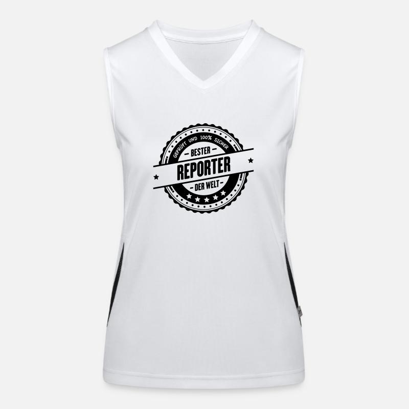 Bester Reporter Funktionelles Kontrast-Tank Top für Frauen