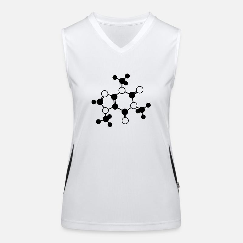 Koffein - Molekül - 1c Funktionelles Kontrast-Tank Top für Frauen