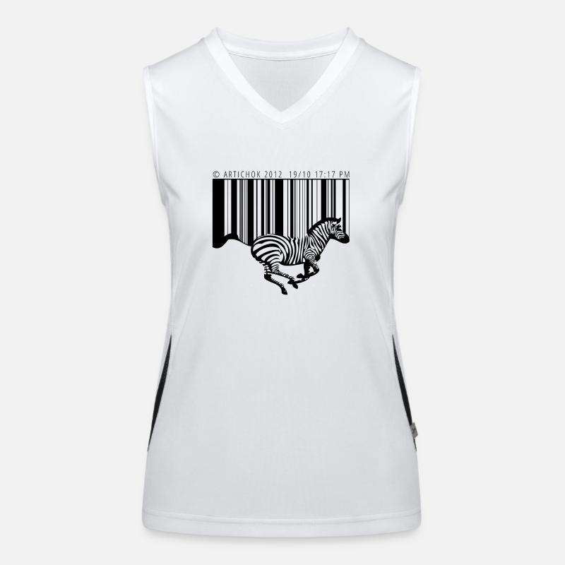 Zebra barcode Funktionelles Kontrast-Tank Top für Frauen