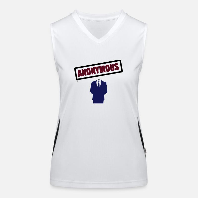 Anonymous Schild Funktionelles Kontrast-Tank Top für Frauen