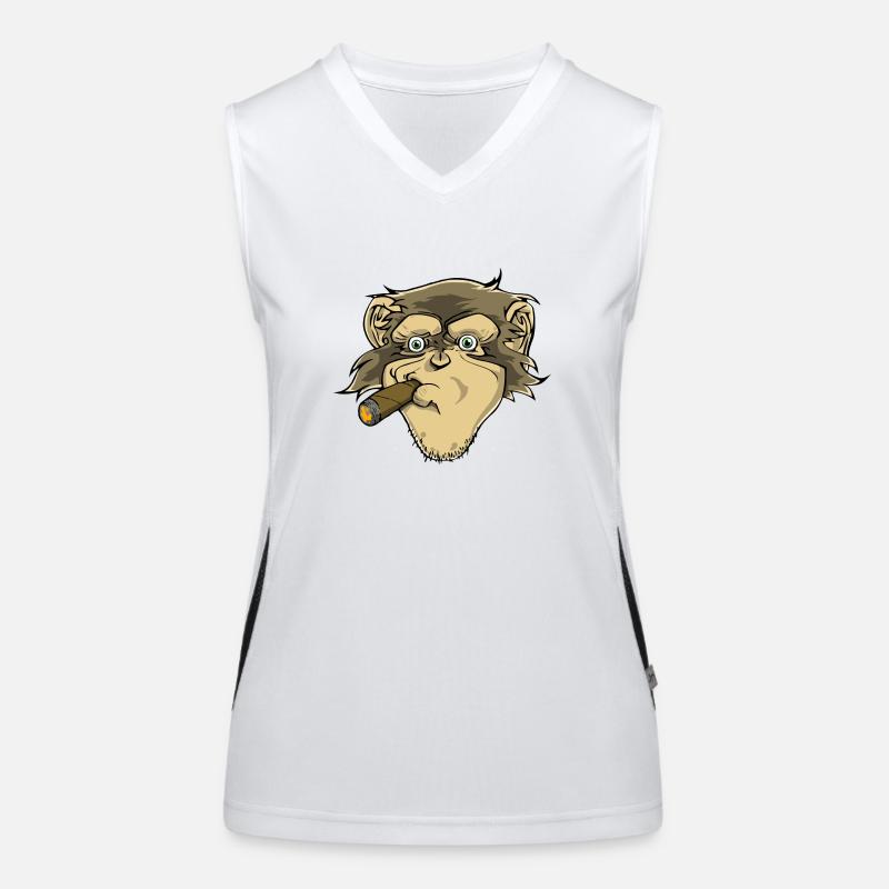 Schimpanse Funktionelles Kontrast-Tank Top für Frauen