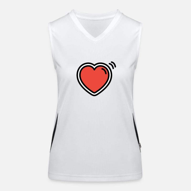 Schlagendes Herz Funktionelles Kontrast-Tank Top für Frauen