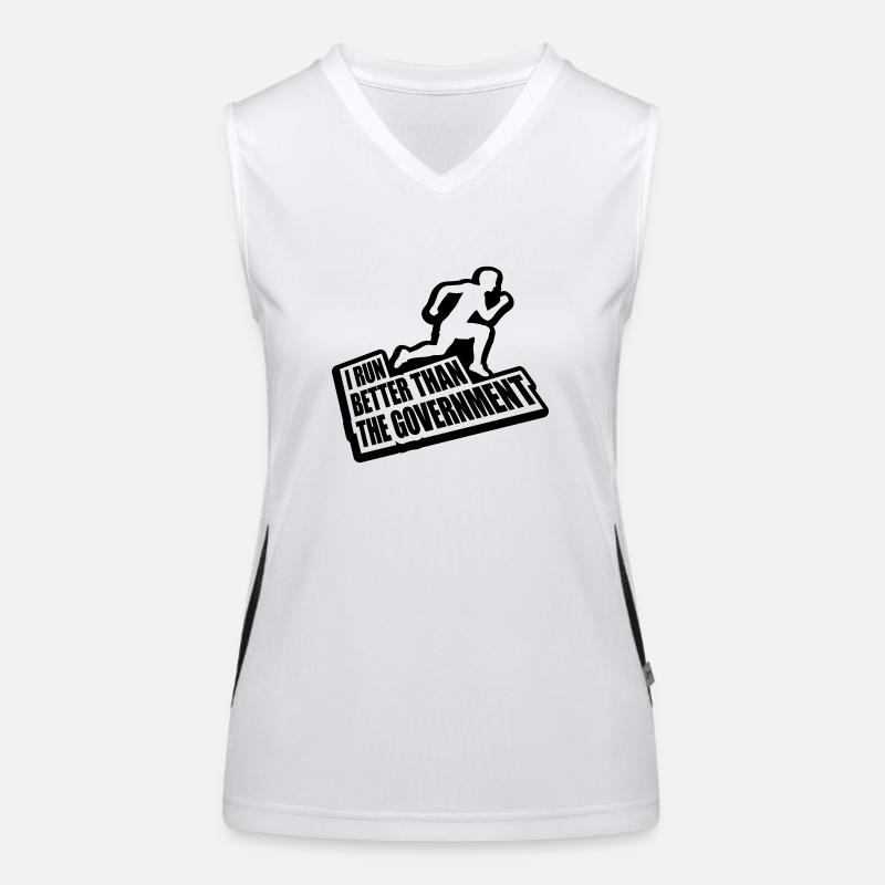 run better than government Women's Functional Contrast Tank Top
