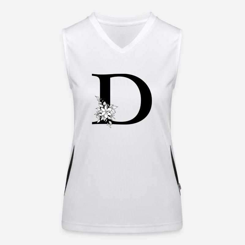 Buchstabe D Funktionelles Kontrast-Tank Top für Frauen