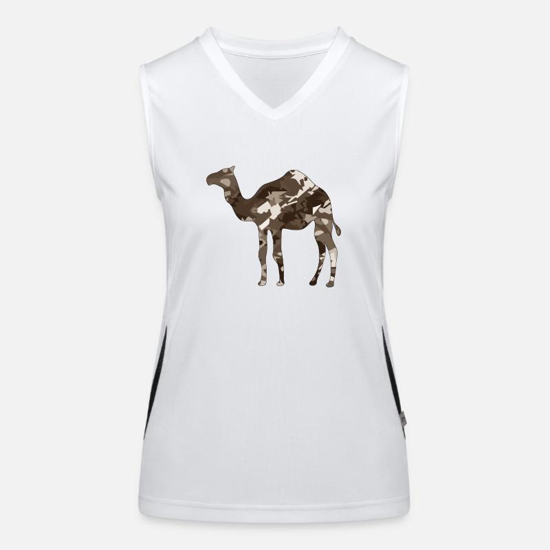 Kamel Funktionelles Kontrast-Tank Top für Frauen