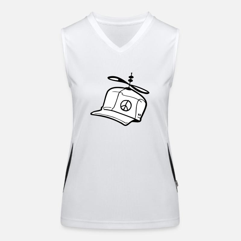 Cap "Peace" Funktionelles Kontrast-Tank Top für Frauen
