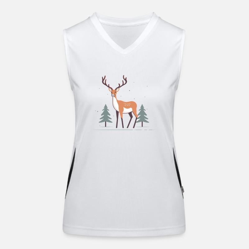 Hirsch Funktionelles Kontrast-Tank Top für Frauen