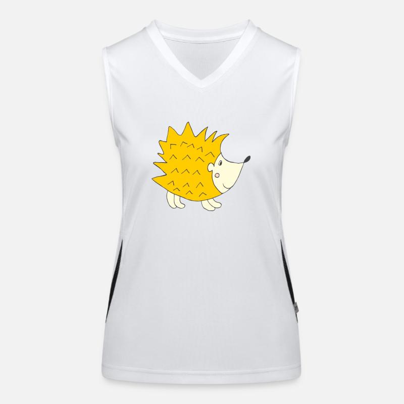 igel gelb Funktionelles Kontrast-Tank Top für Frauen