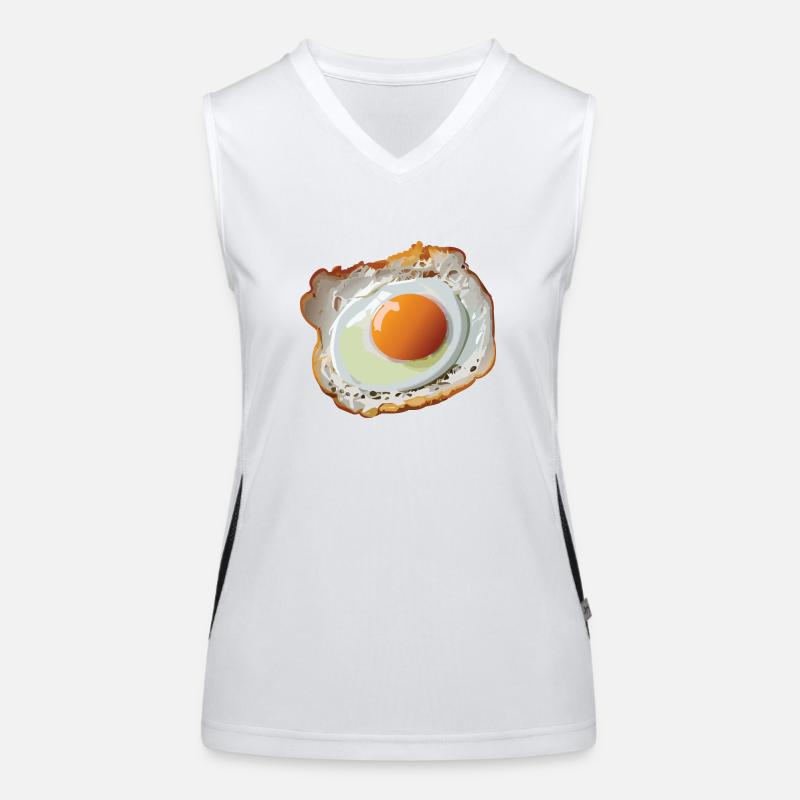 Fried egg Women's Functional Contrast Tank Top