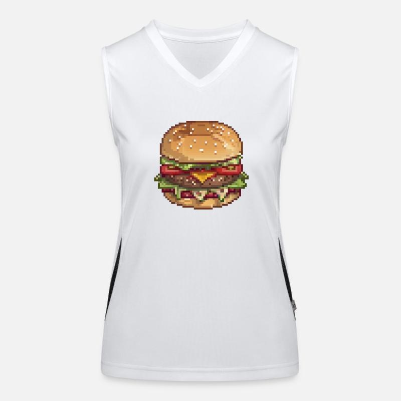 Burger de la taille d’un octet Débardeur respirant contrasté Femme