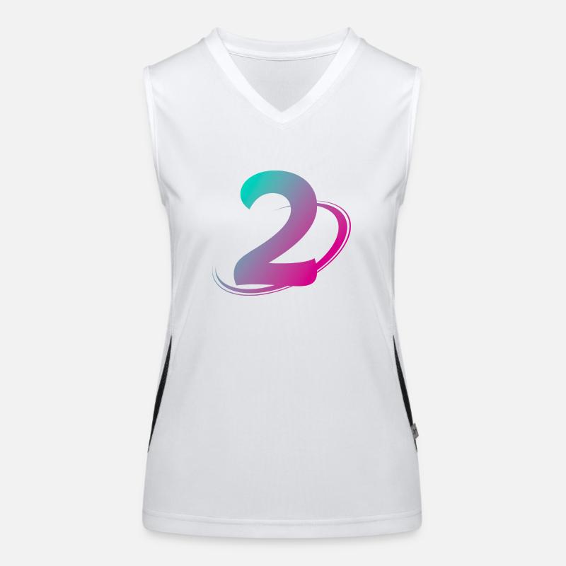 Numéro 2 multicolore Débardeur respirant contrasté Femme