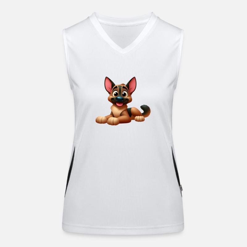 Deutscher Schäferhund 15 Funktionelles Kontrast-Tank Top für Frauen