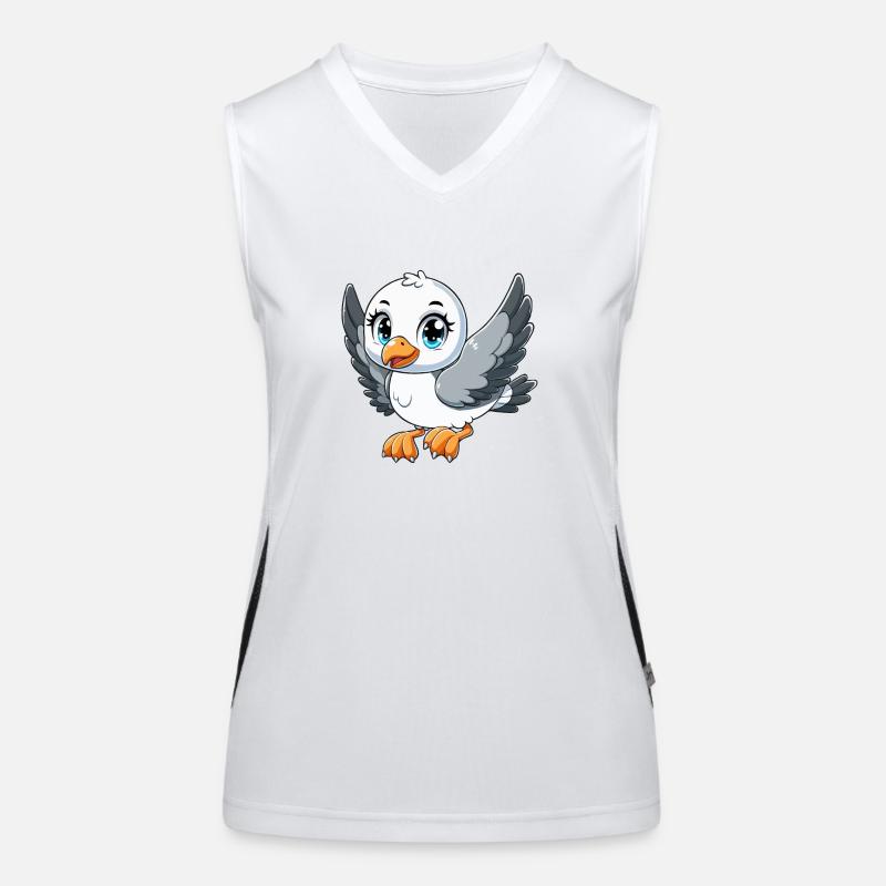 Baby-Möwe Funktionelles Kontrast-Tank Top für Frauen