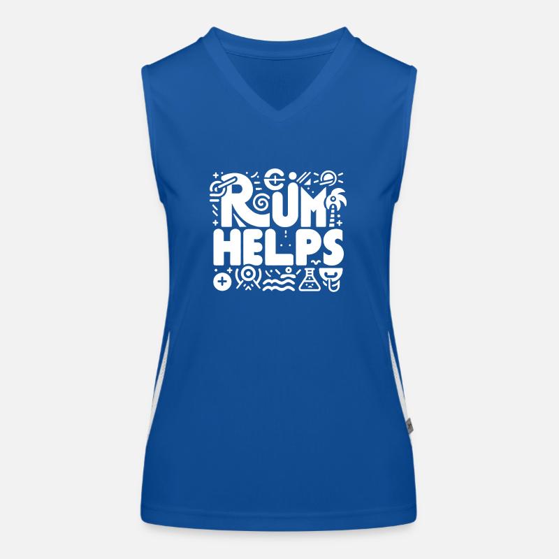 Rum Helps 8 Funktionelles Kontrast-Tank Top für Frauen