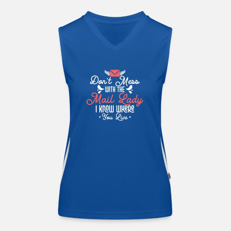 Don't Mess With The Mail Lady Mail Postal Worker Funktionelles Kontrast-Tank Top für Frauen