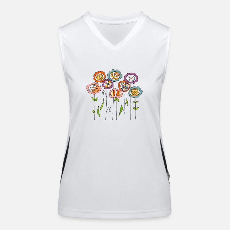 Blumen Funktionelles Kontrast-Tank Top für Frauen