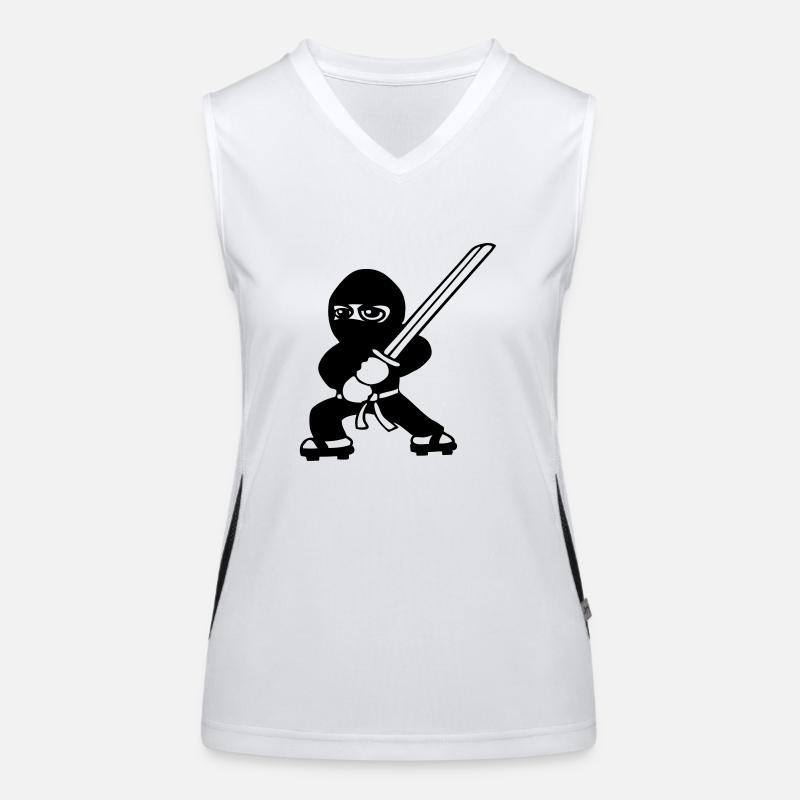 ninja katana Funktionelles Kontrast-Tank Top für Frauen