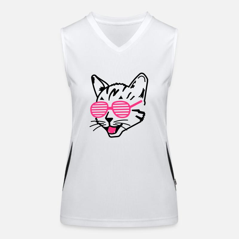 katze Funktionelles Kontrast-Tank Top für Frauen
