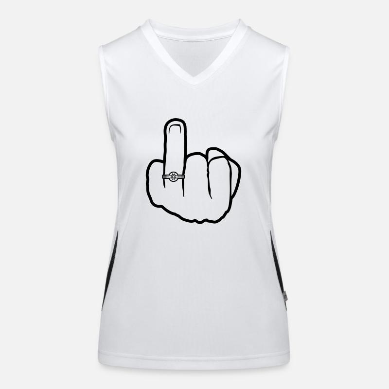 Ehering Hand Hochzeit Funktionelles Kontrast-Tank Top für Frauen