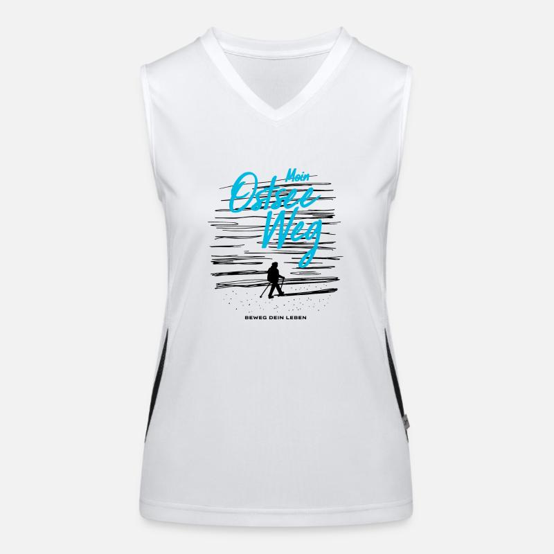 Moin Ostseeweg Funktionelles Kontrast-Tank Top für Frauen