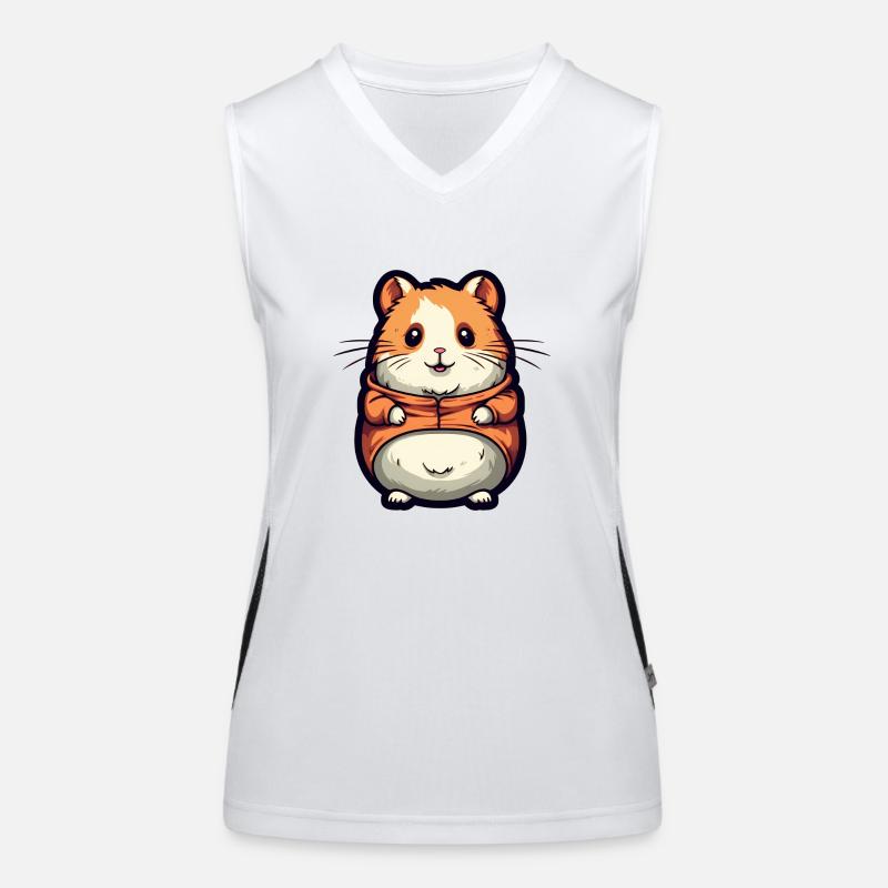 Mignon hamster Débardeur respirant contrasté Femme