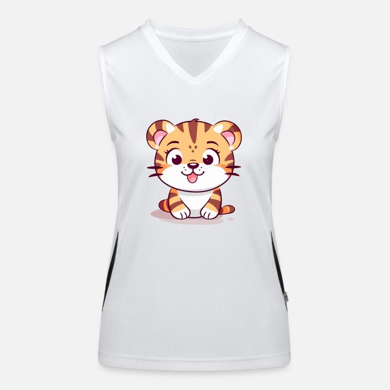 Douc der Tiger Funktionelles Kontrast-Tank Top für Frauen